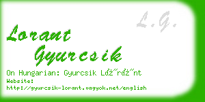 lorant gyurcsik business card